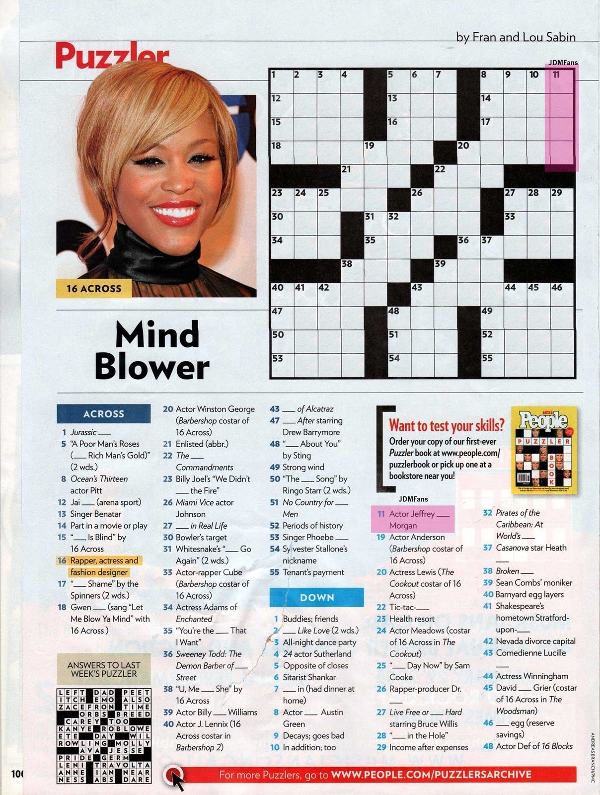 Printable Blockbuster Crossword Puzzles Printable Crossword Puzzles