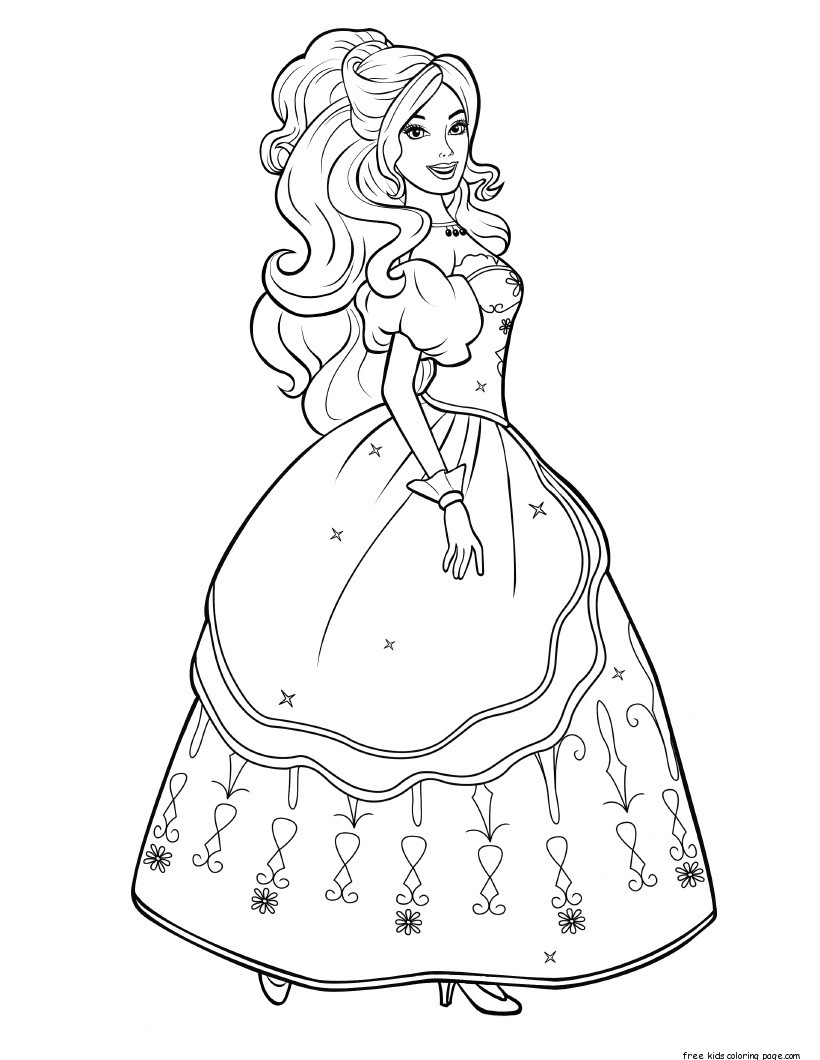 Printable Characters Beautiful Barbie Colouring Pages Free Printable 