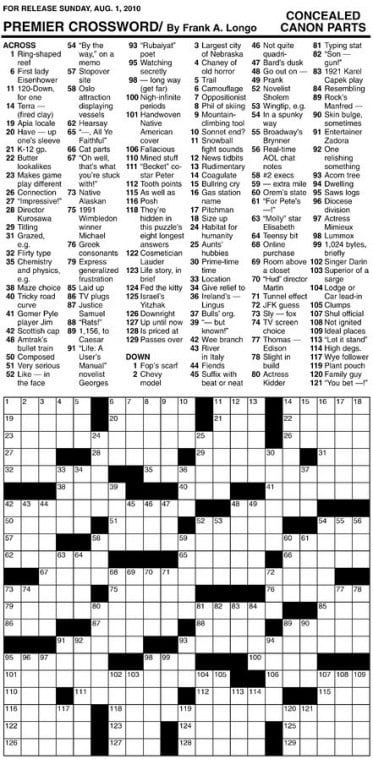 Printable Chicago Tribune Sunday Crossword Puzzle Crossword 