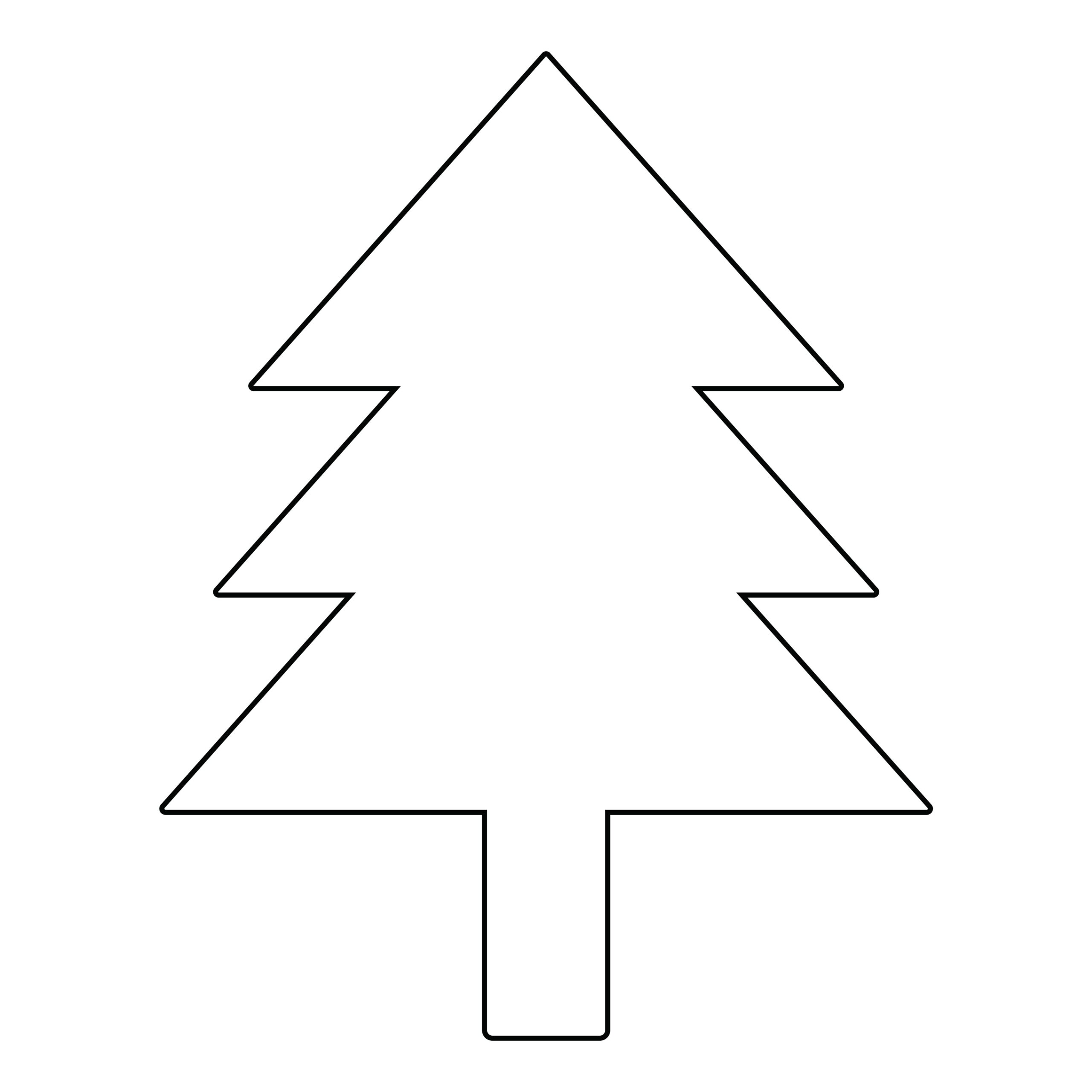 Printable Christmas Tree Template Free