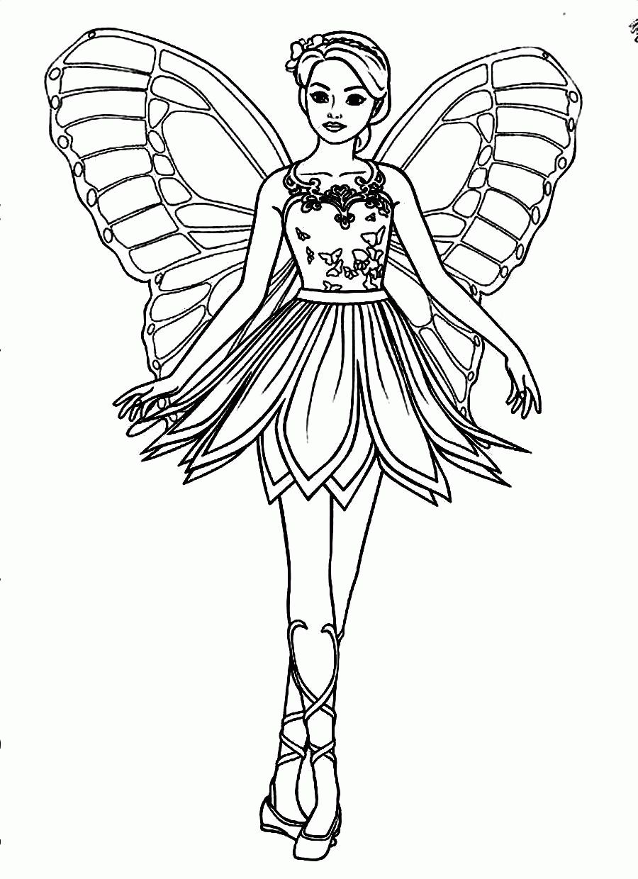 Printable Coloring Pages Barbie Coloring Home