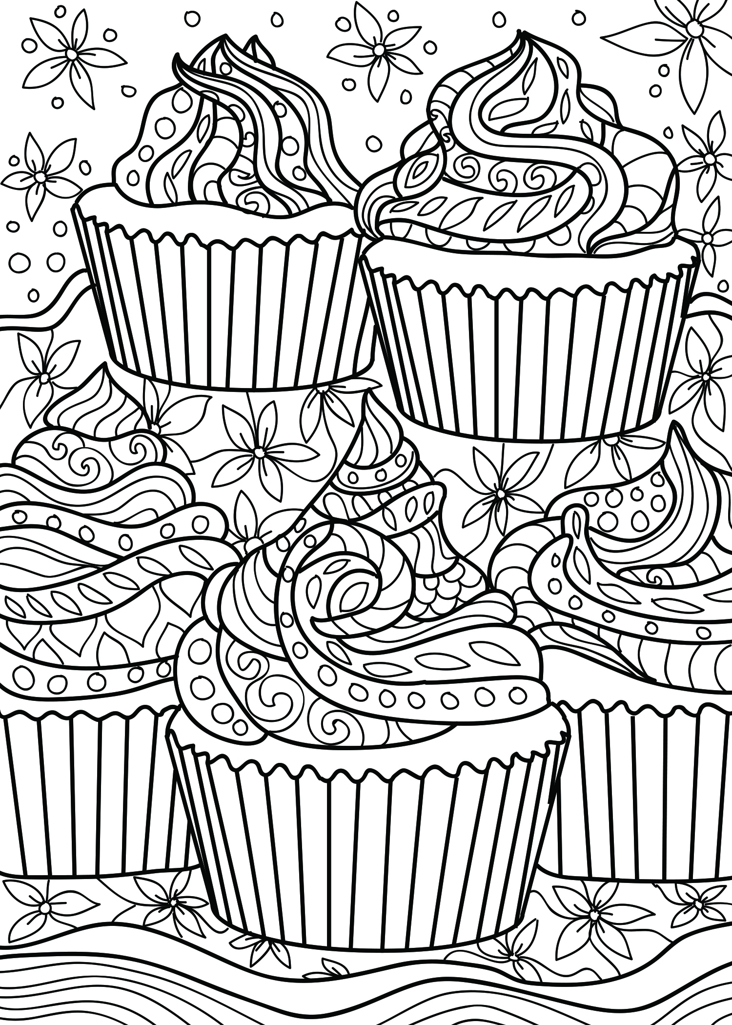 Printable Coloring Pages Cupcakes Free Printable Templates