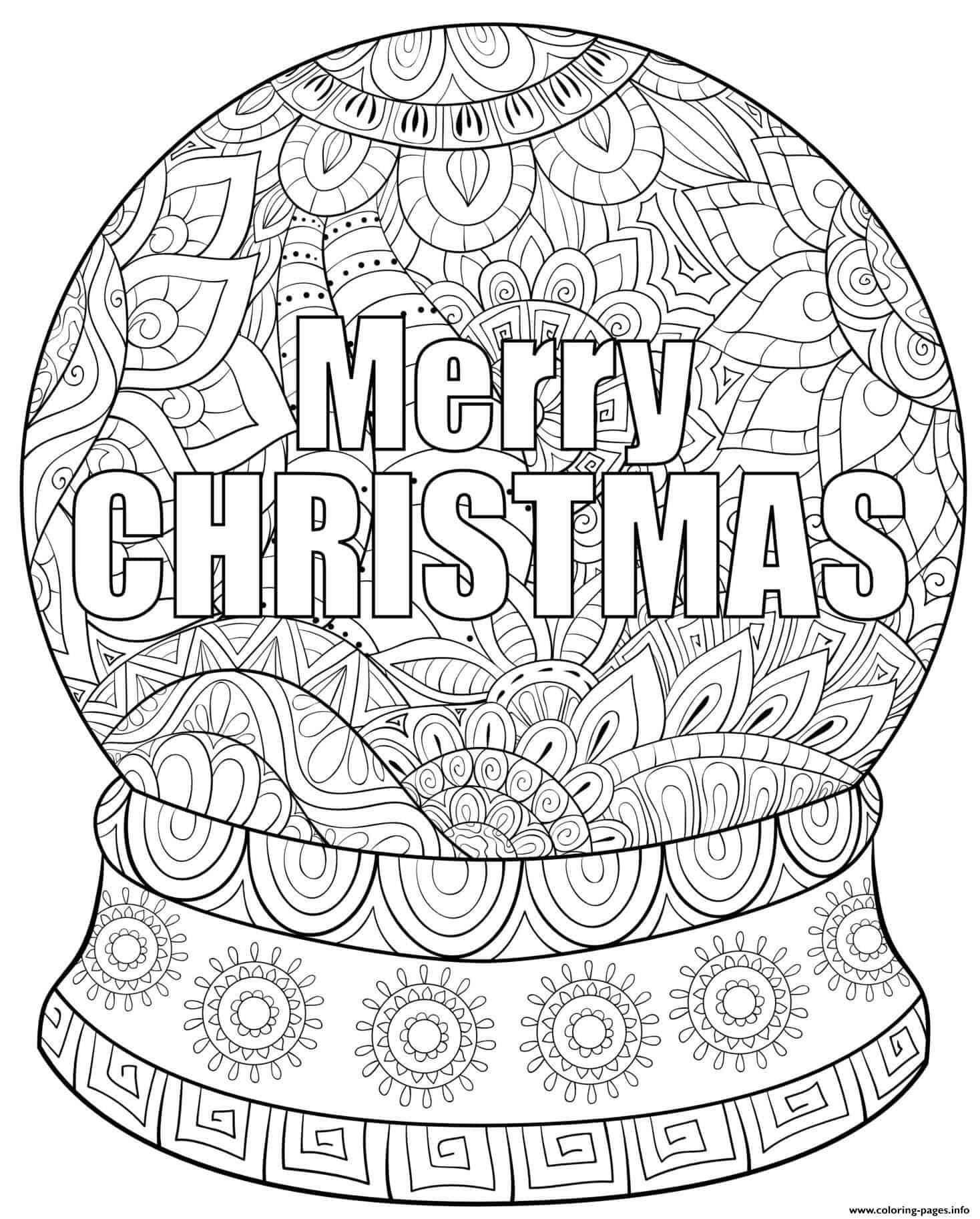 Printable Coloring Pages For Adults Christmas