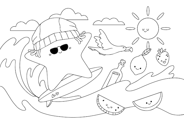 Printable Coloring Pages For Summerfotorama Png Infoupdate