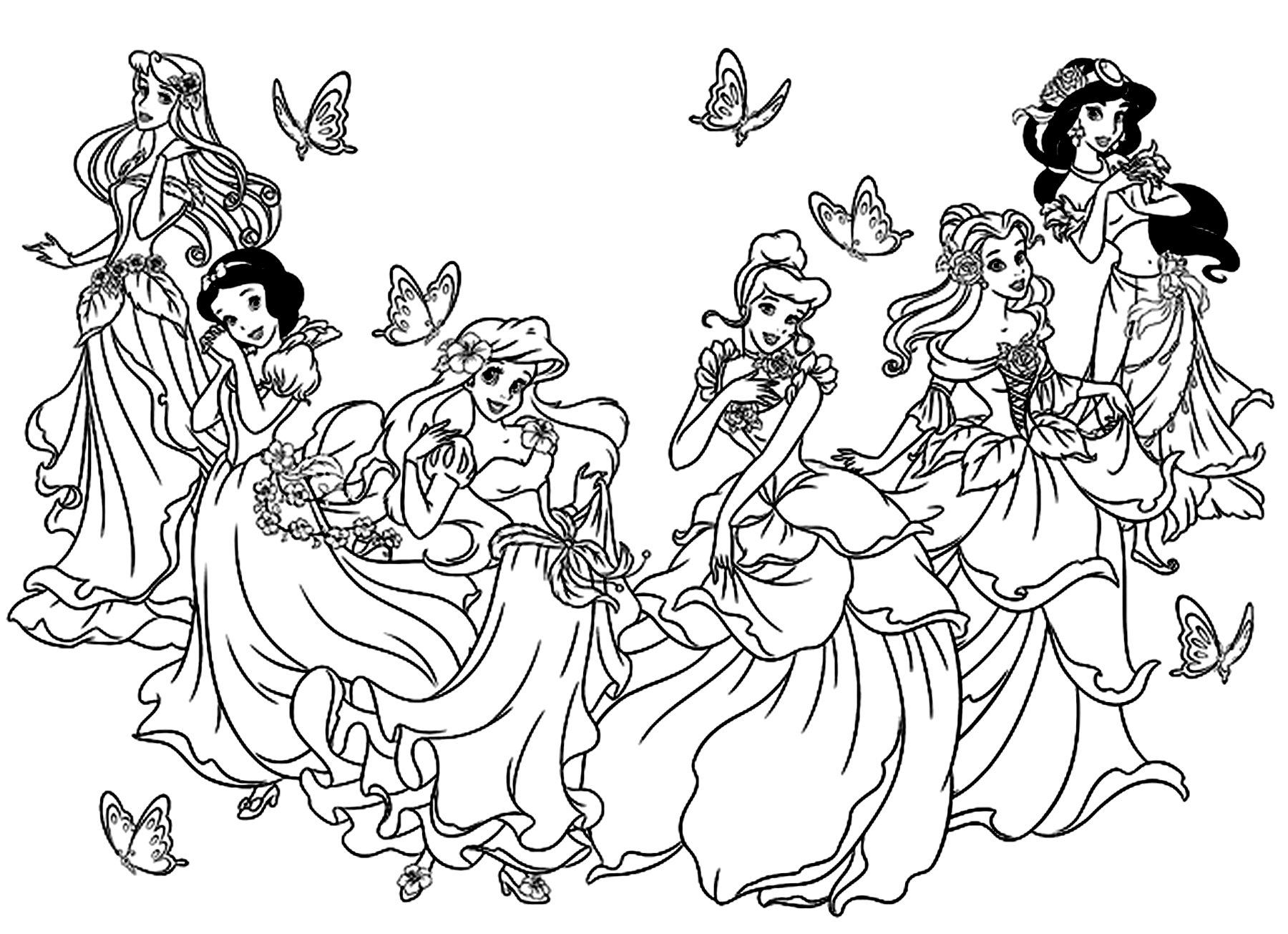 Printable Coloring Pages Of Disney Princesses