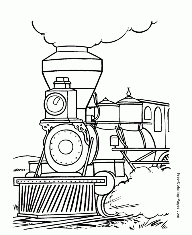 Printable Coloring Pages Of Trains