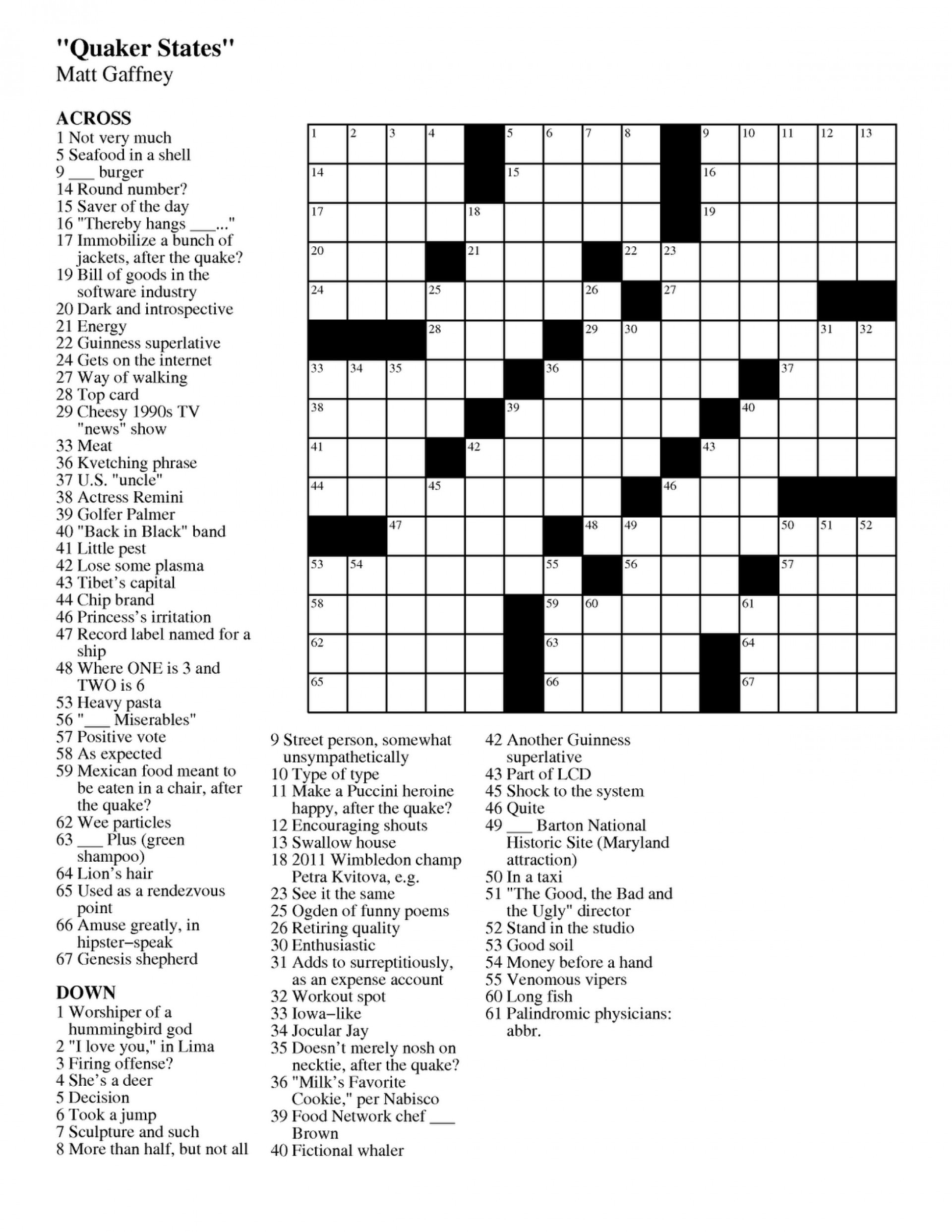 Printable Crossword For Middle School Printable Crossword Puzzles