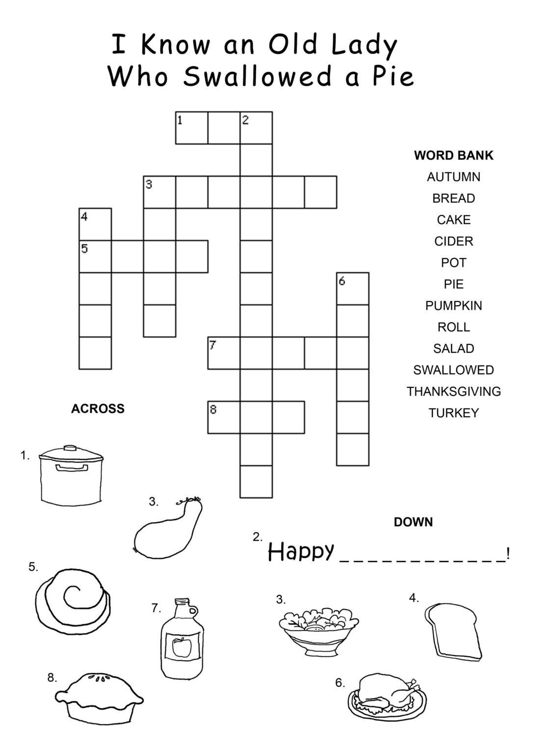 Printable Crossword Puzzles For 6 Year Olds Printable Crossword Puzzles 