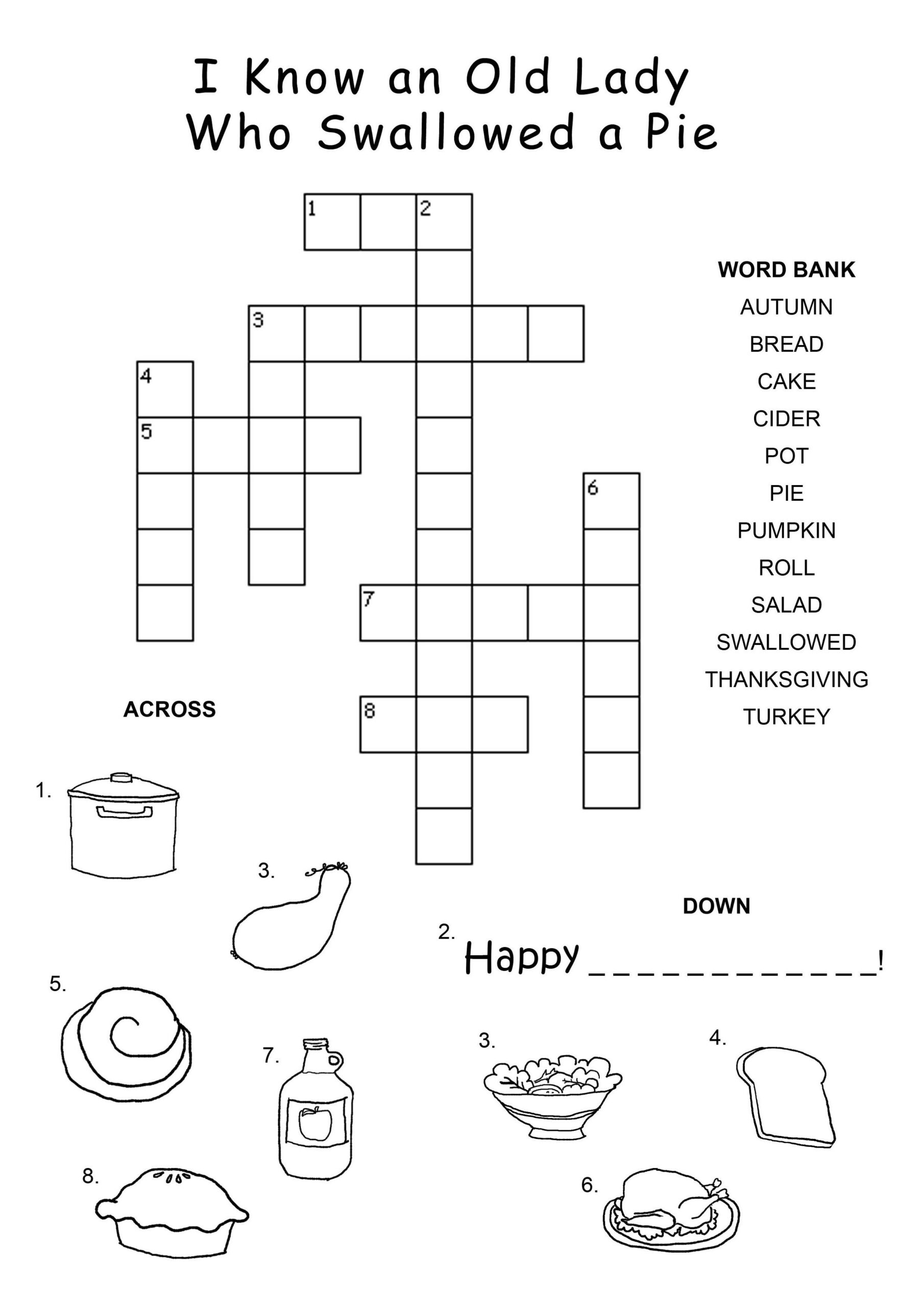 Printable Crosswords For 6 Year Olds Sally Crossword Puzzles