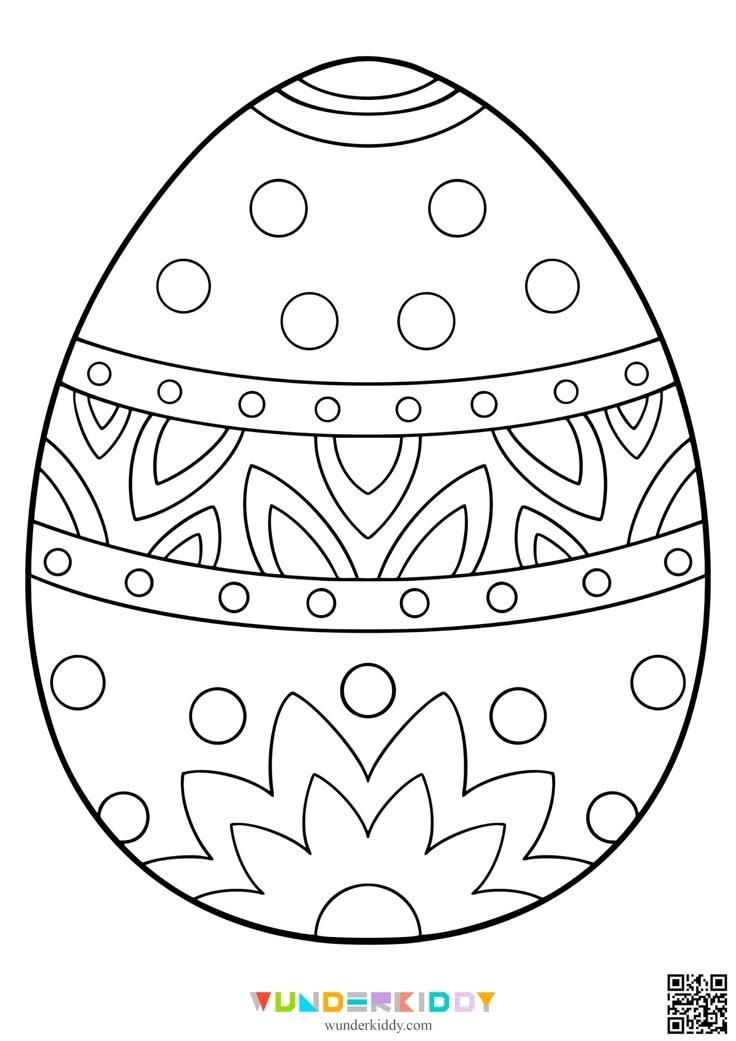 Printable Easter Egg Template And Colouring Page PDF Easter Coloring 