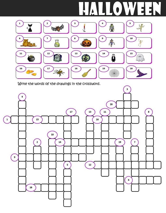 Printable Easy Halloween Crossword Puzzles Free Download And Print