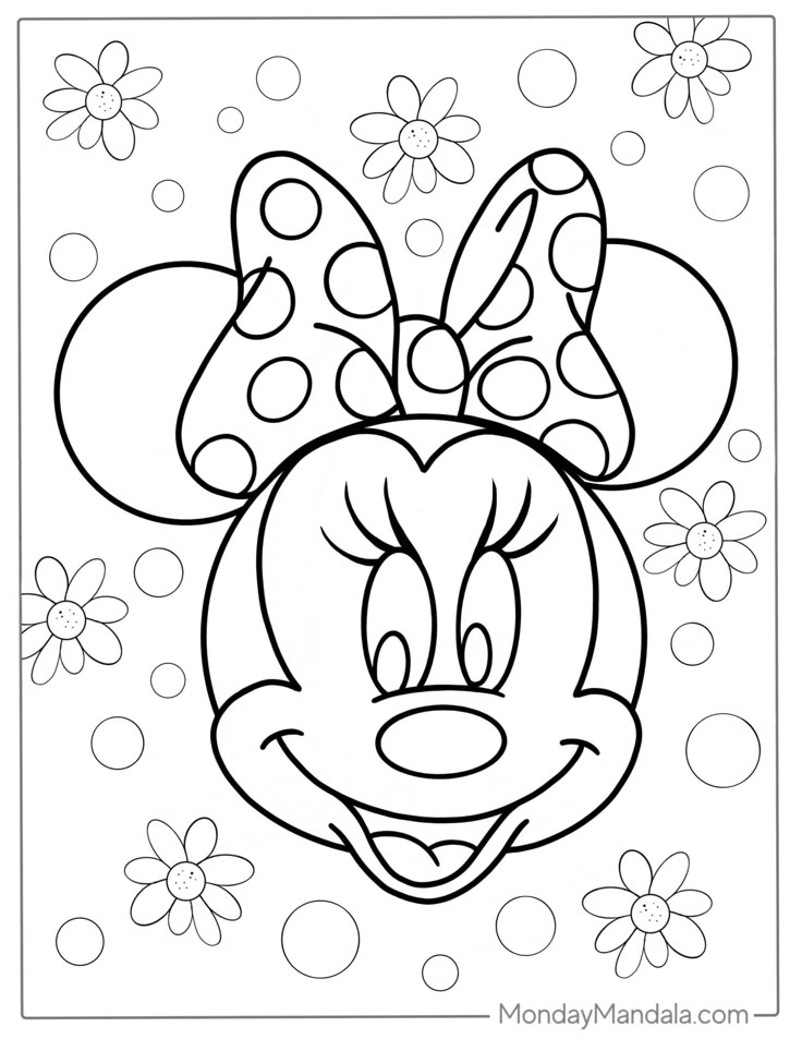 Printable Easy Minnie Mouse Coloring Pages Printable Educational Posters