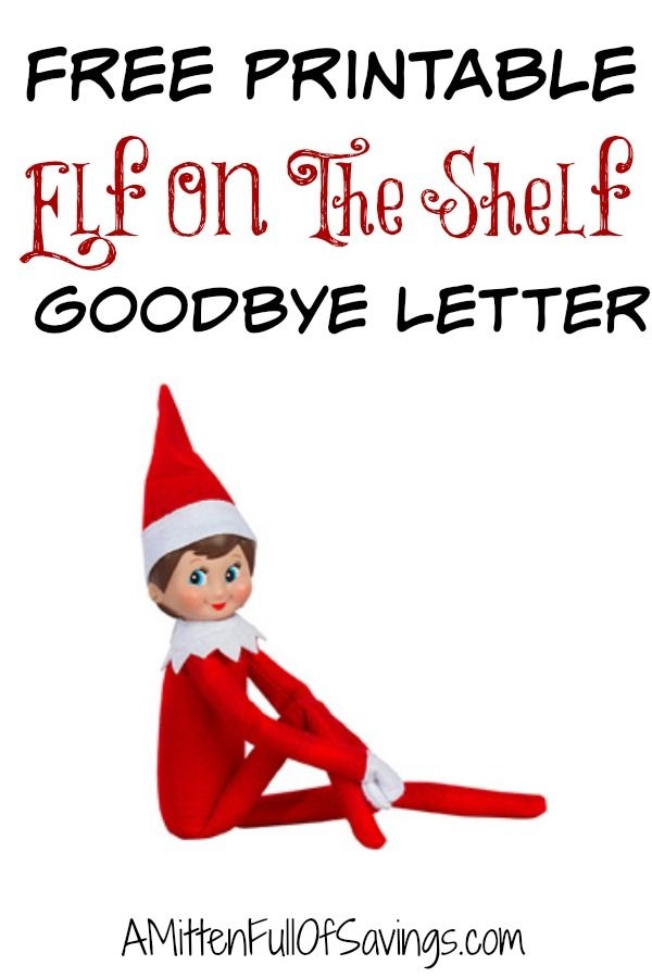 Printable Elf On The Shelf Goodbye Letter Http www 