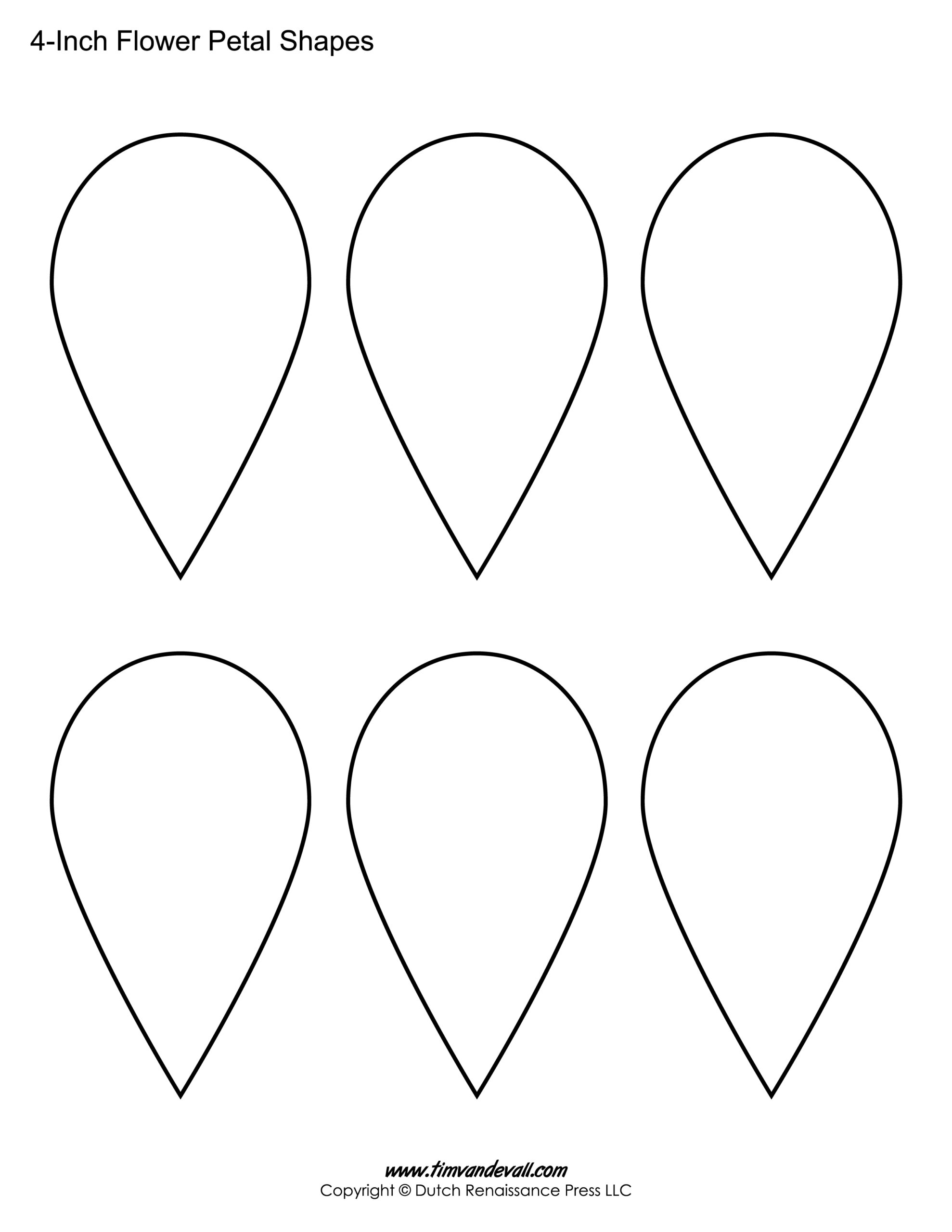 Printable Flower Petal Template Pattern Printable Templates