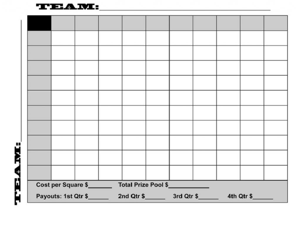 Printable Football Squares