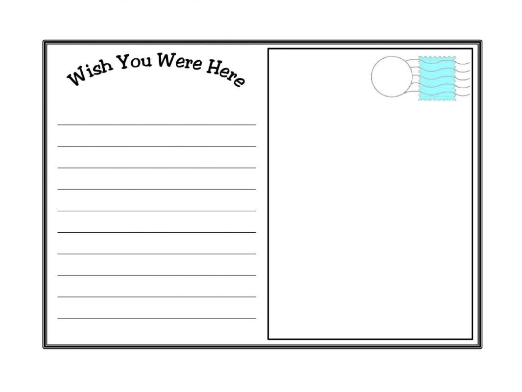 Printable Free Printable Postcard Template Printable Templates