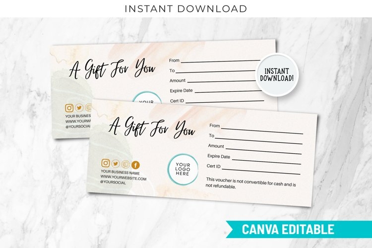 Printable Gift Certificate Template Printable Gift Card