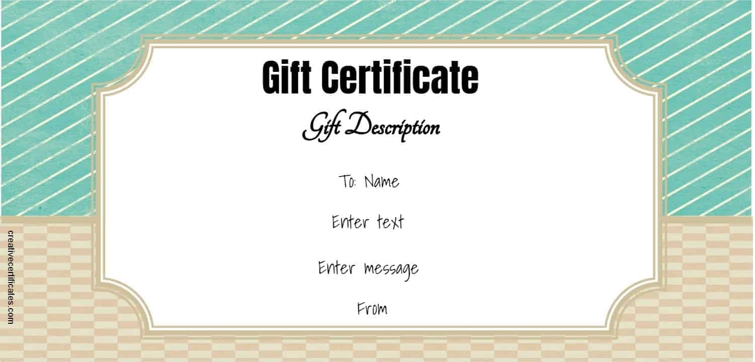 Printable Gift Certificates Templates Calendar Printables