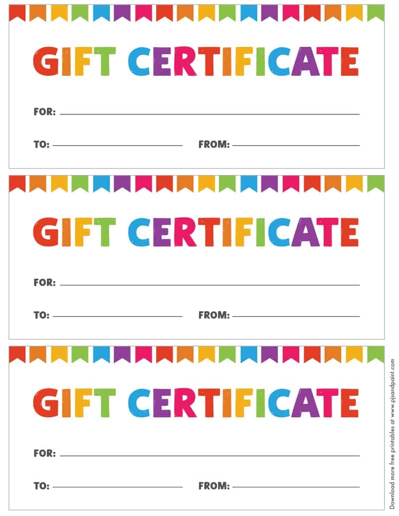 Printable Gift Certificates Templates Free Sarseh