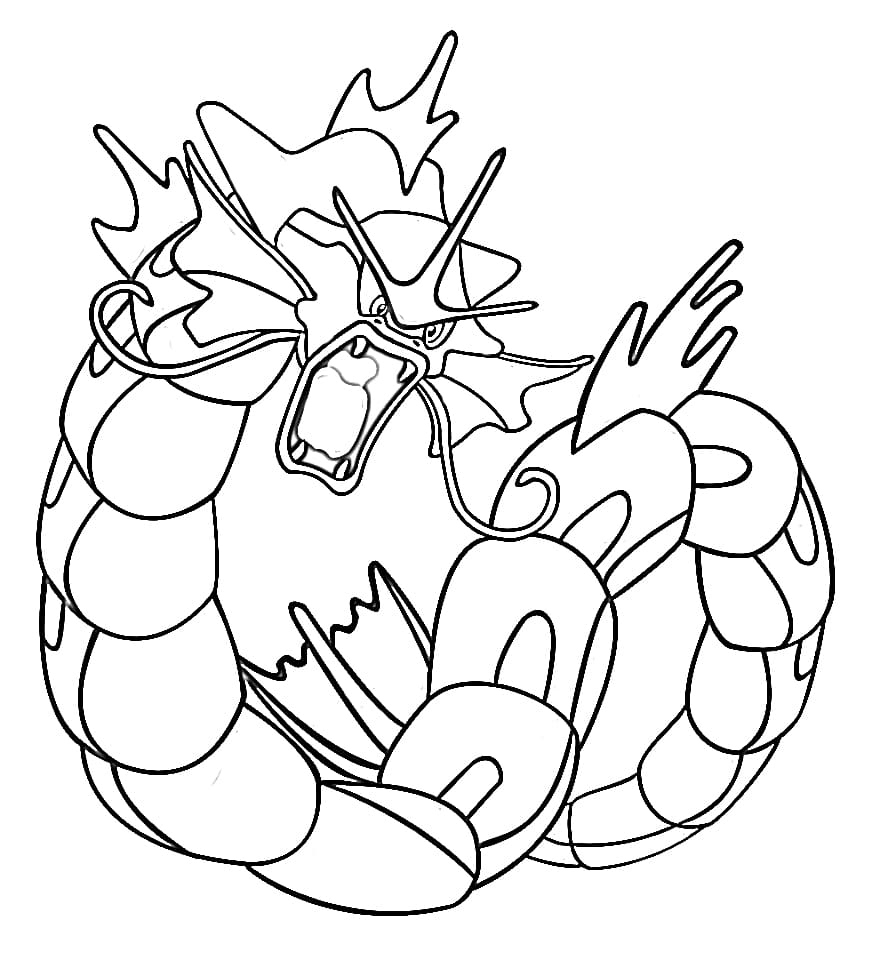 Printable Gyarados Pokemon Coloring Page Free Printable Coloring 