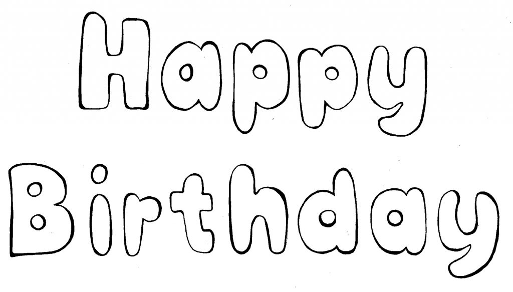 Printable Happy Birthday Color Pages 101 Activity