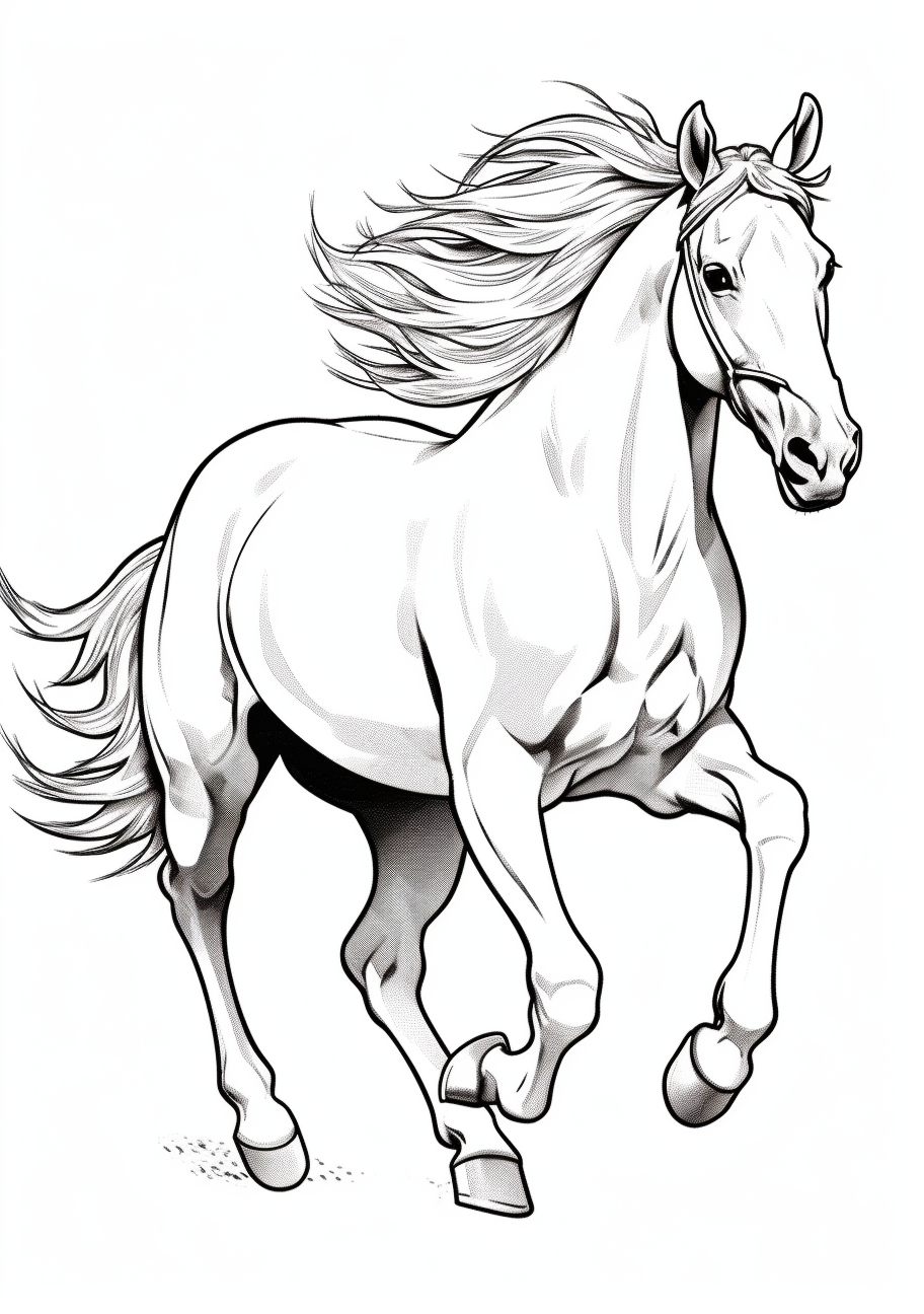 Printable Horse Coloring Pages Horse Coloring Page Printable Kids 