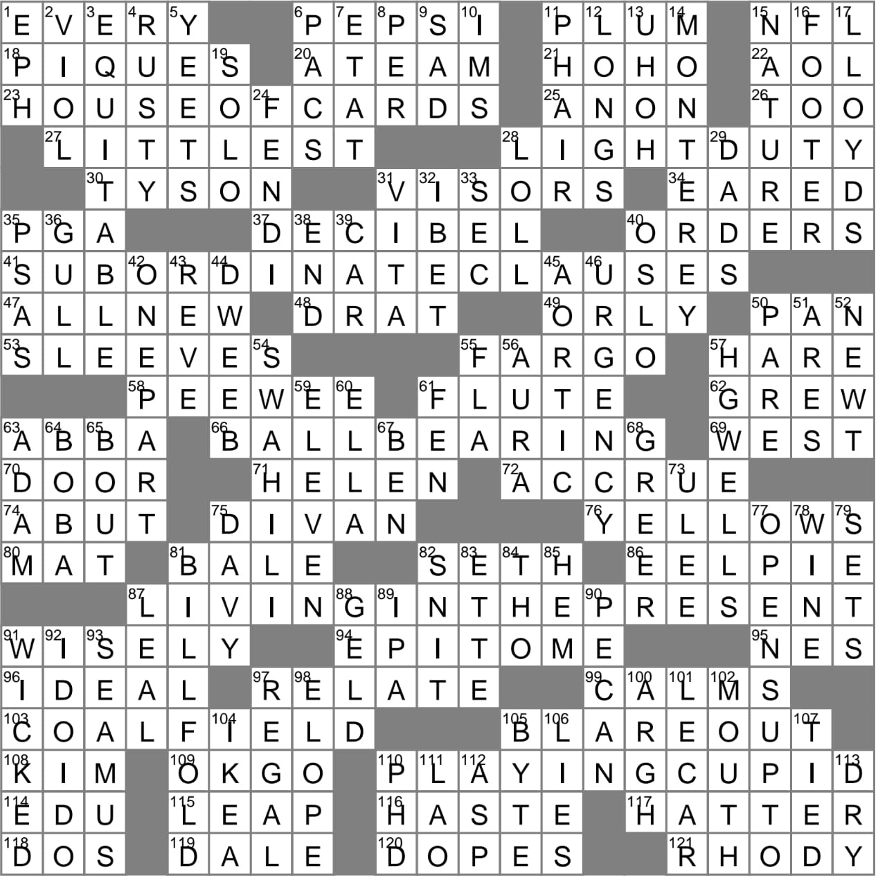 Printable LA Times Sunday Crossword Printable JD