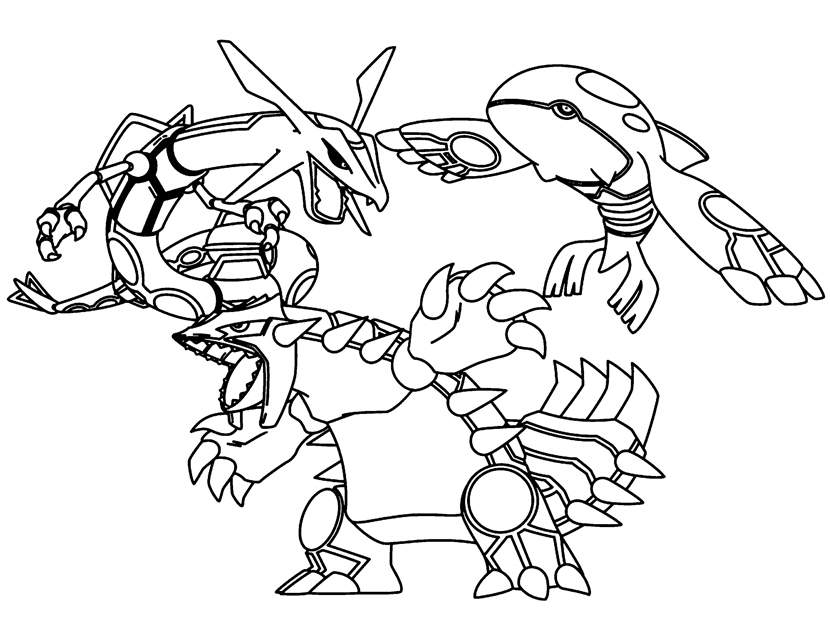 Printable Legendary Pokemon Coloring Pages Hand Drawing Free 