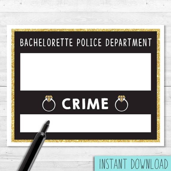Printable Mugshot Sign Board Template Etsy FREE Printable Online