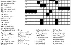 Printable Newspaper Crossword Puzzles For Free Nea Crosswords