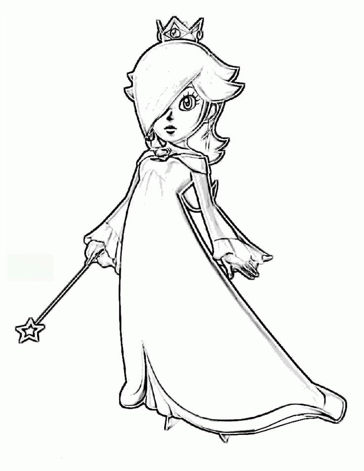 Printable Princess Peach Coloring Pages Coloring Home