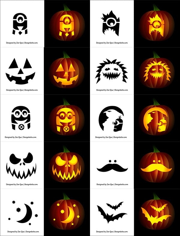 Printable Pumpkin Carving Templates Free