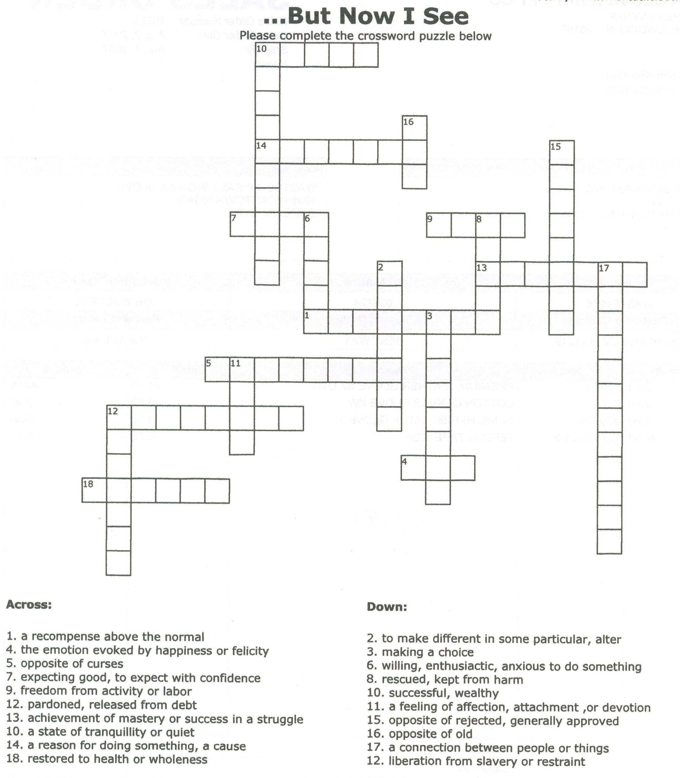 Printable Puzzles For 10 Year Olds Printable Crossword Puzzles