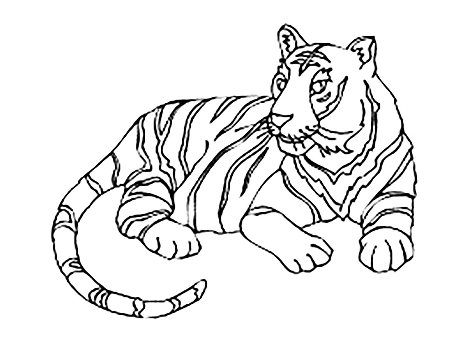 Printable Tiger Coloring Page For Kids Tiger Coloring Pages