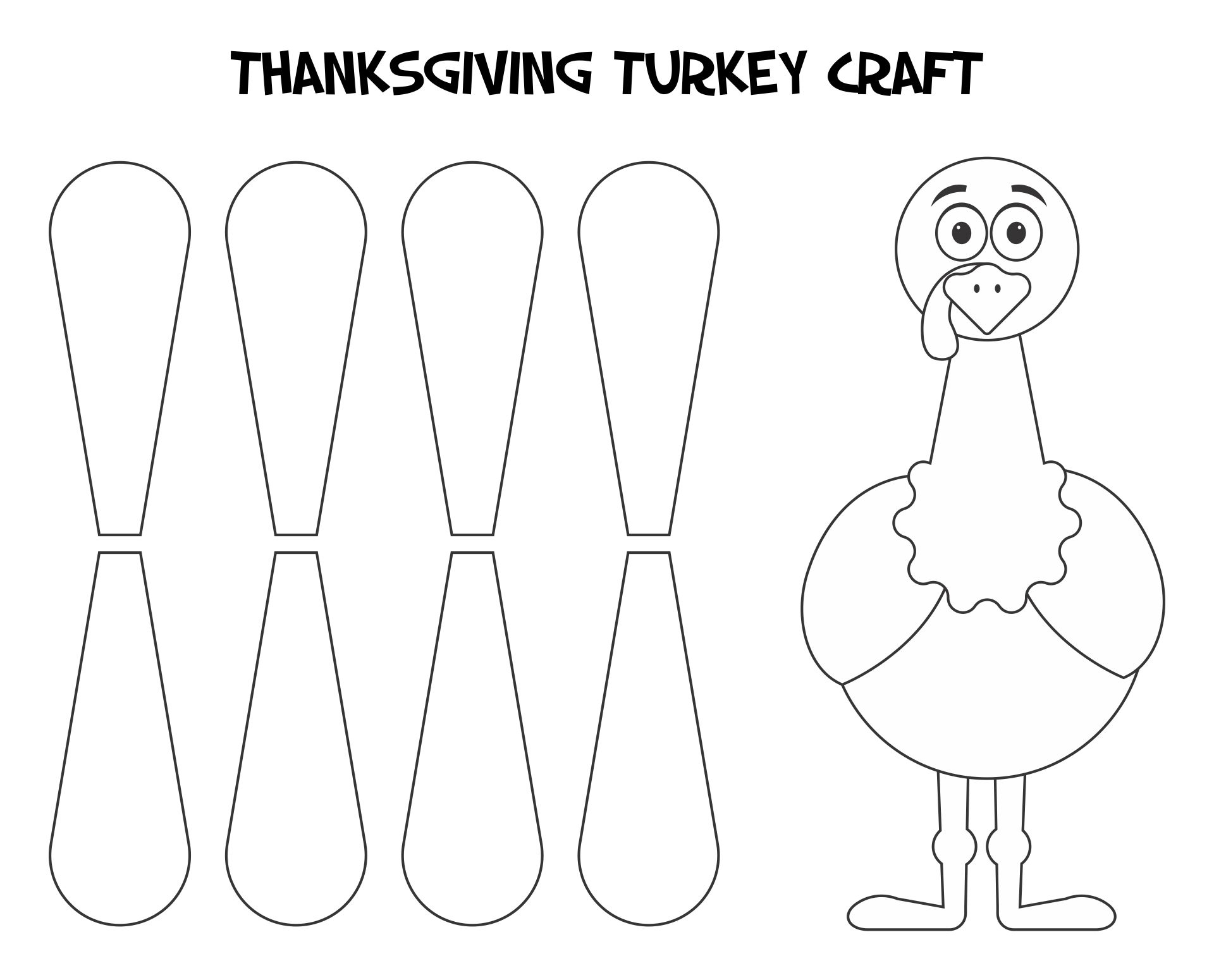 Printable Turkey Craft Template Printable Free Templates