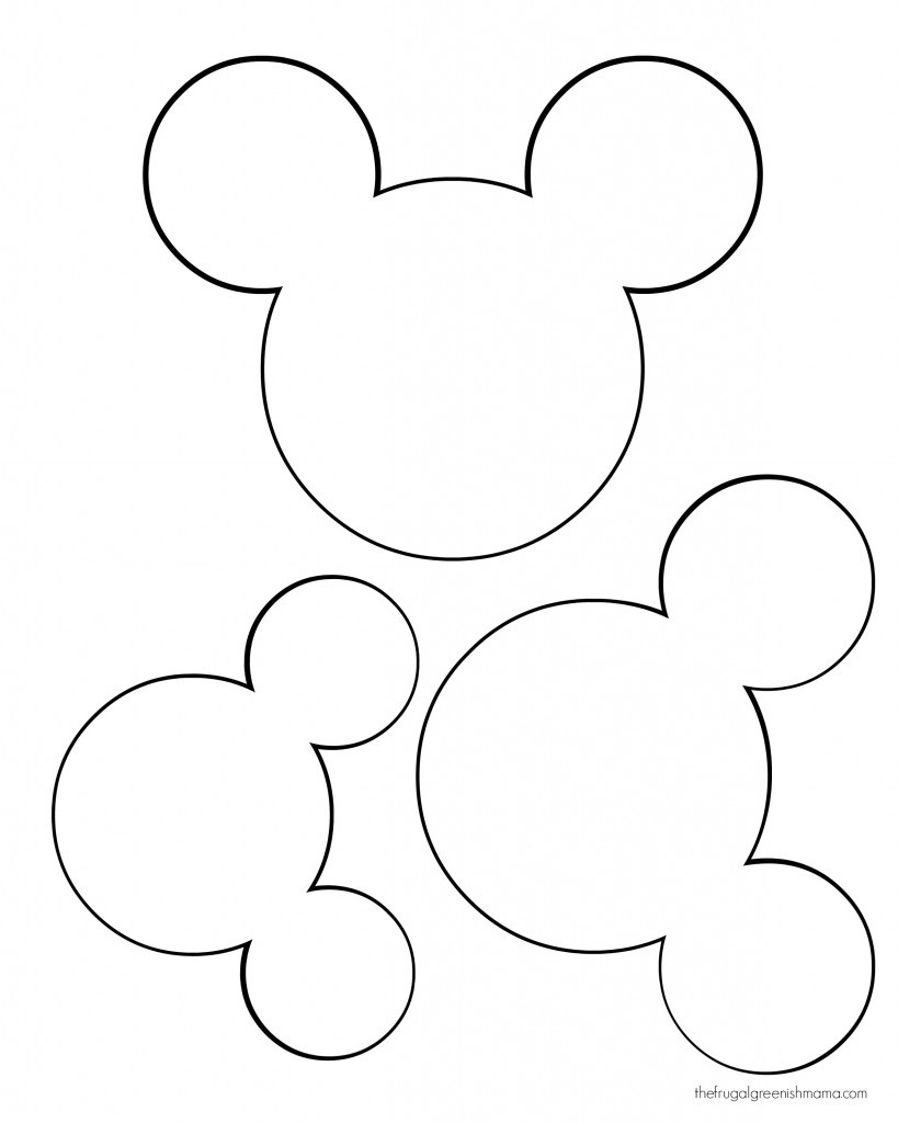 Provided That Mickey Mouse Template Ears Printable Coloring Pages