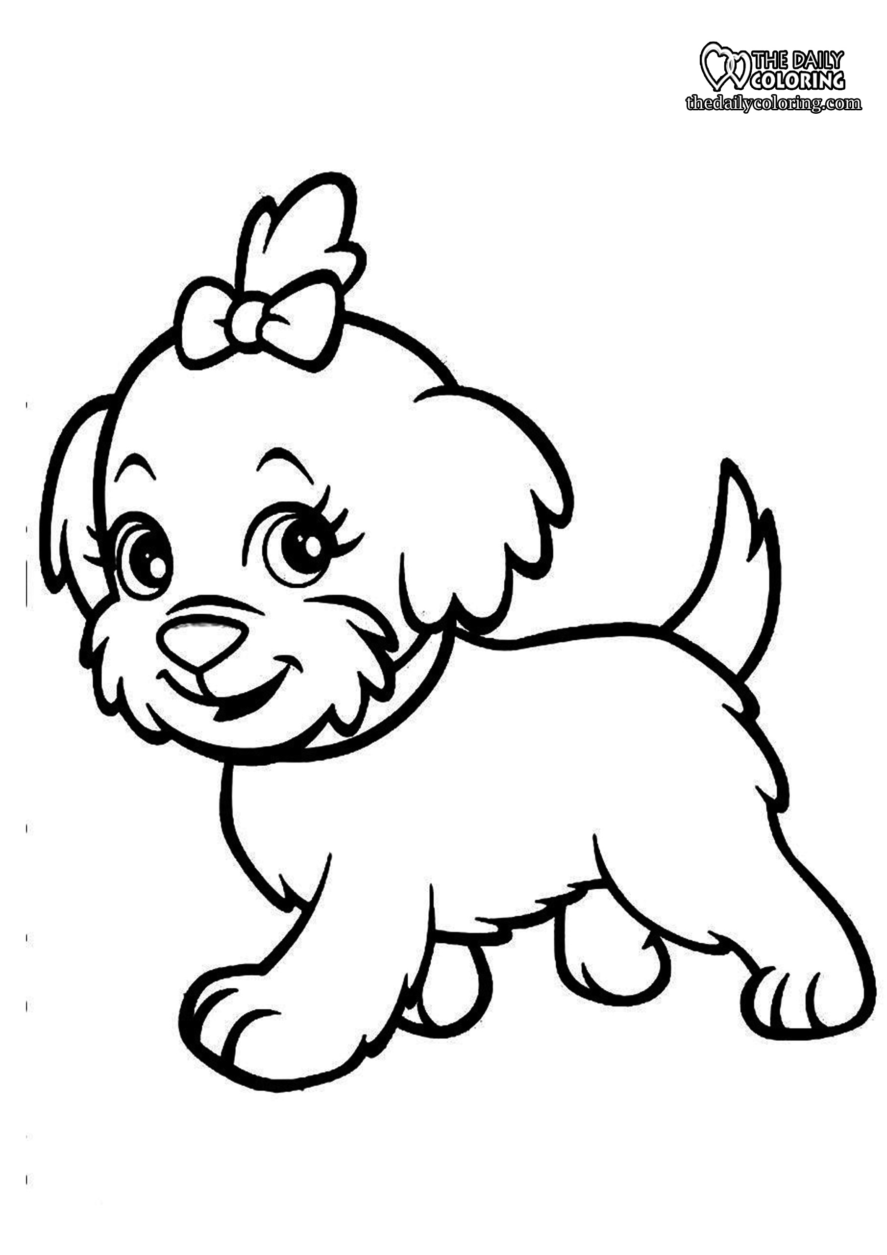 Puppy Coloring Pages For Kids Puppy Coloring Pages Free Coloring Pages