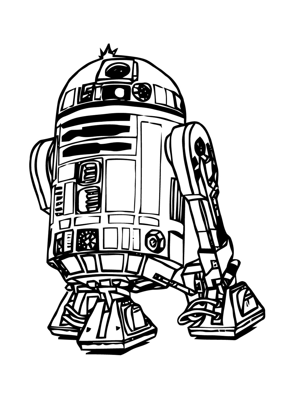 R2D 2 Star Wars Coloring Pages For Kids