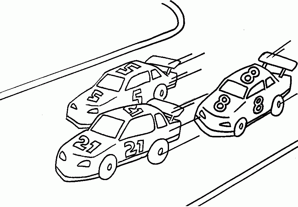 Race Cars Coloring Pages
