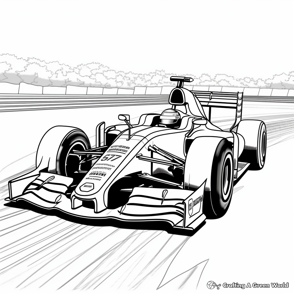 Racing Car Coloring Page Free Printable PDF Worksheets Library