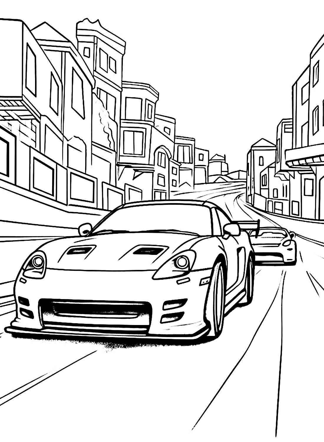 Racing Car Coloring Pages Free Printable For Kids Adults