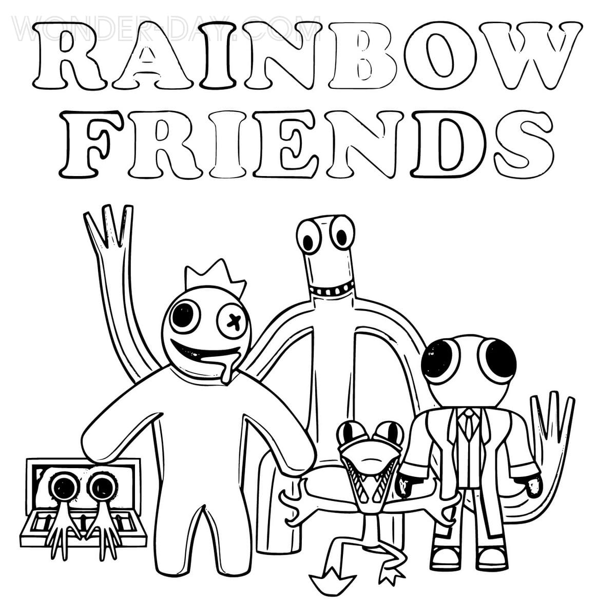 Rainbow Friends Coloring Pages Coloring Nation