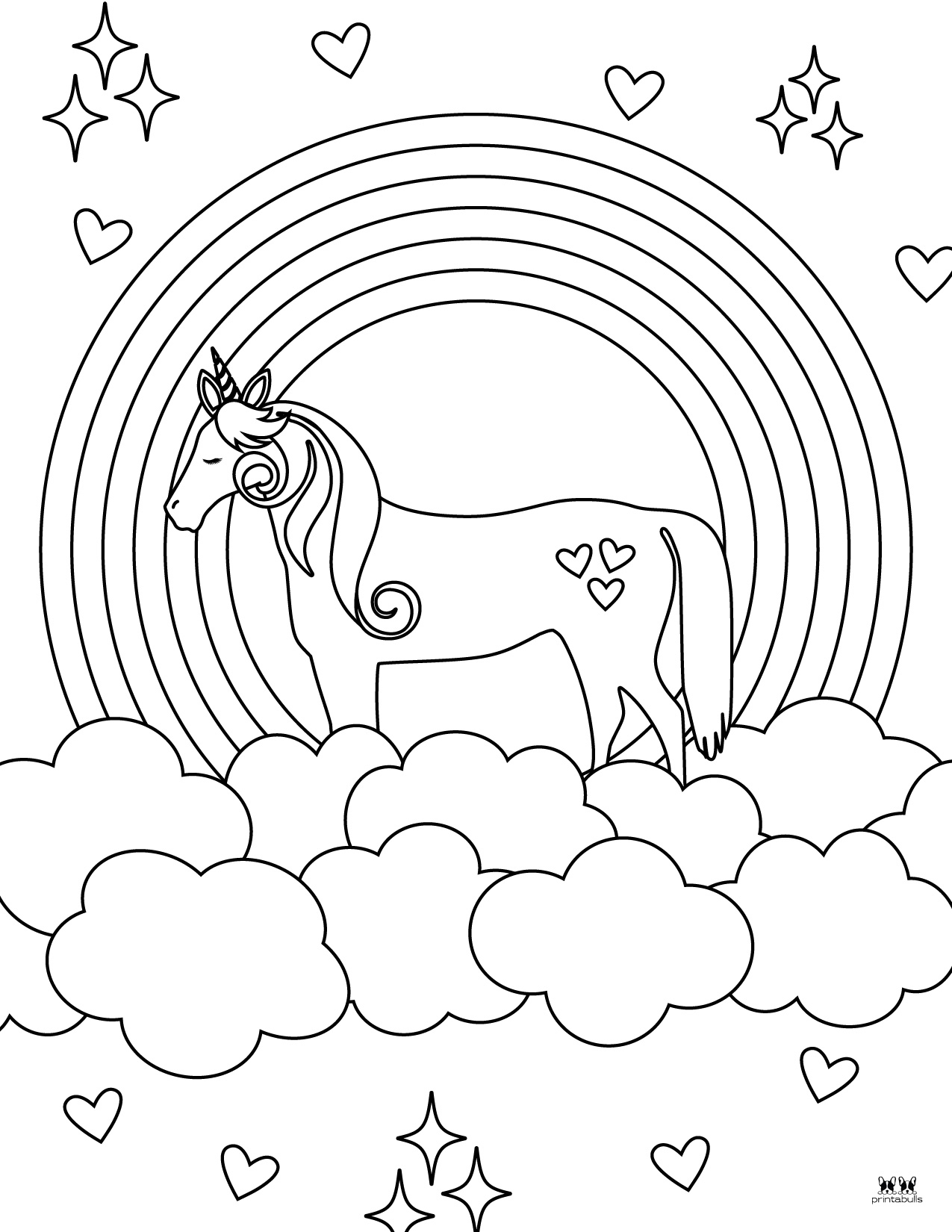 Rainbow Printable Coloring Page