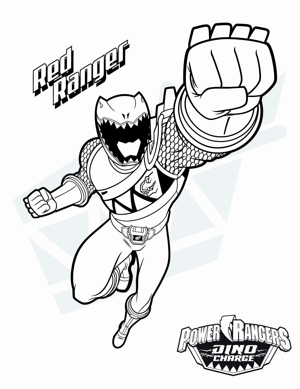 Red Ranger Coloring Page Free Printable Coloring Pages For Kids