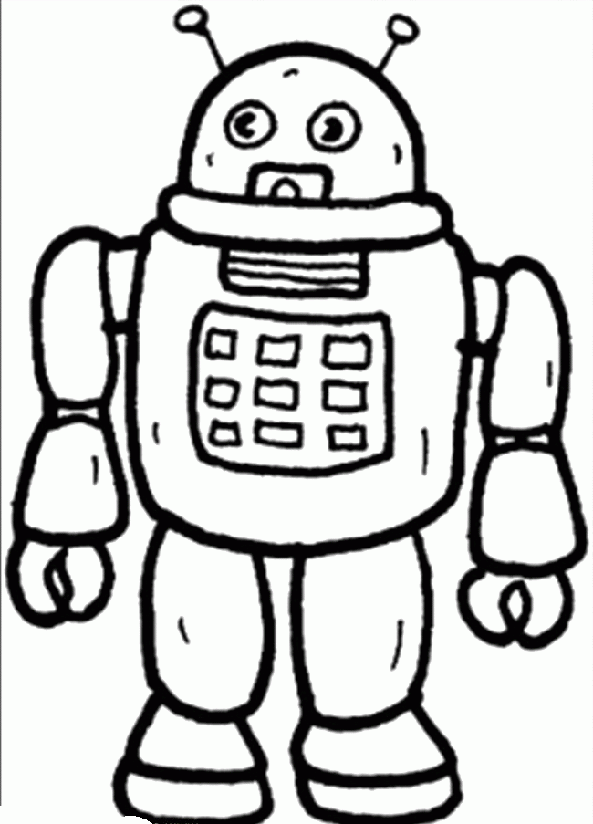 Robot Coloring Sheets Coloring Home