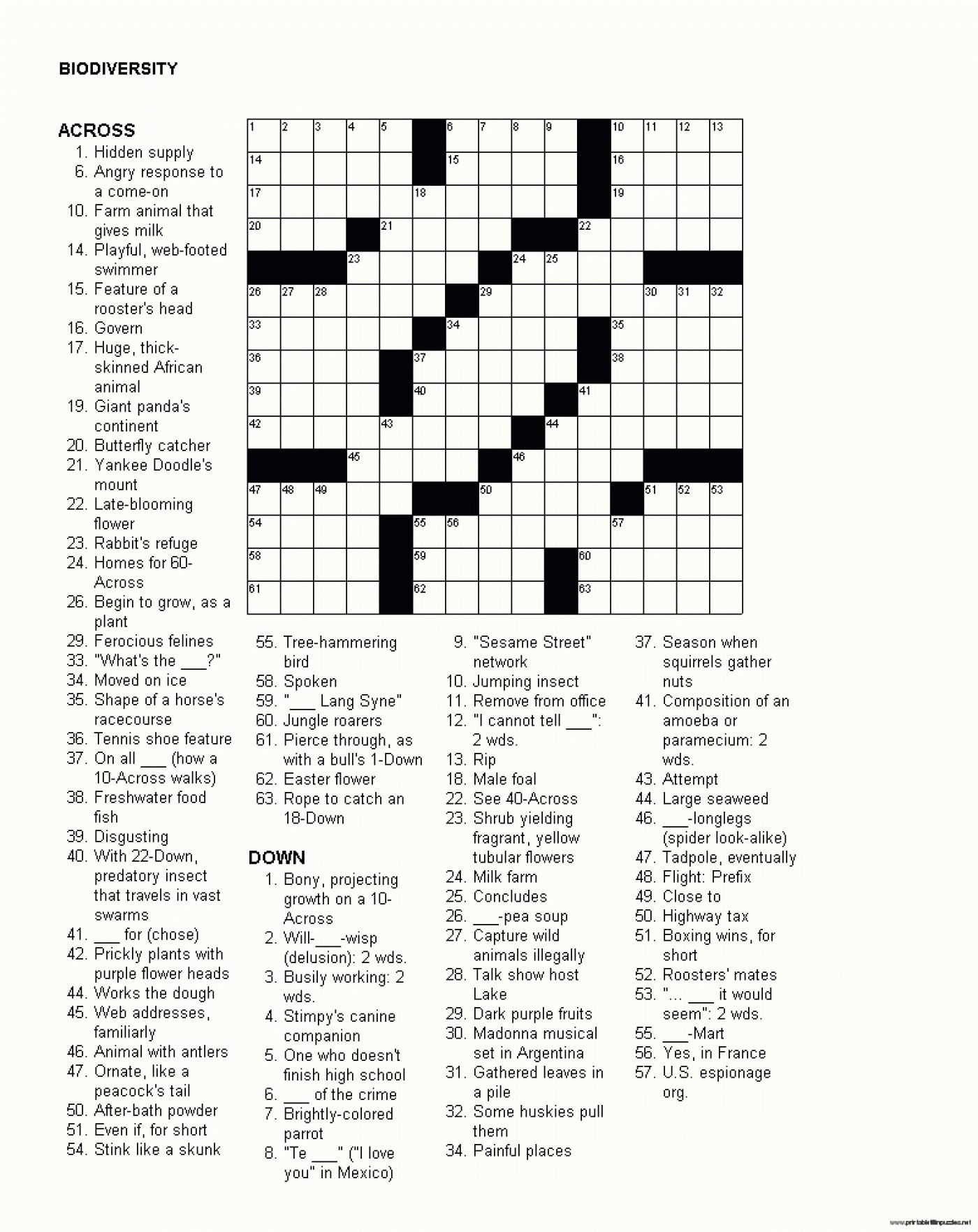 Sample Of Los Angeles Times Daily Crossword Puzzle Tribune Content 