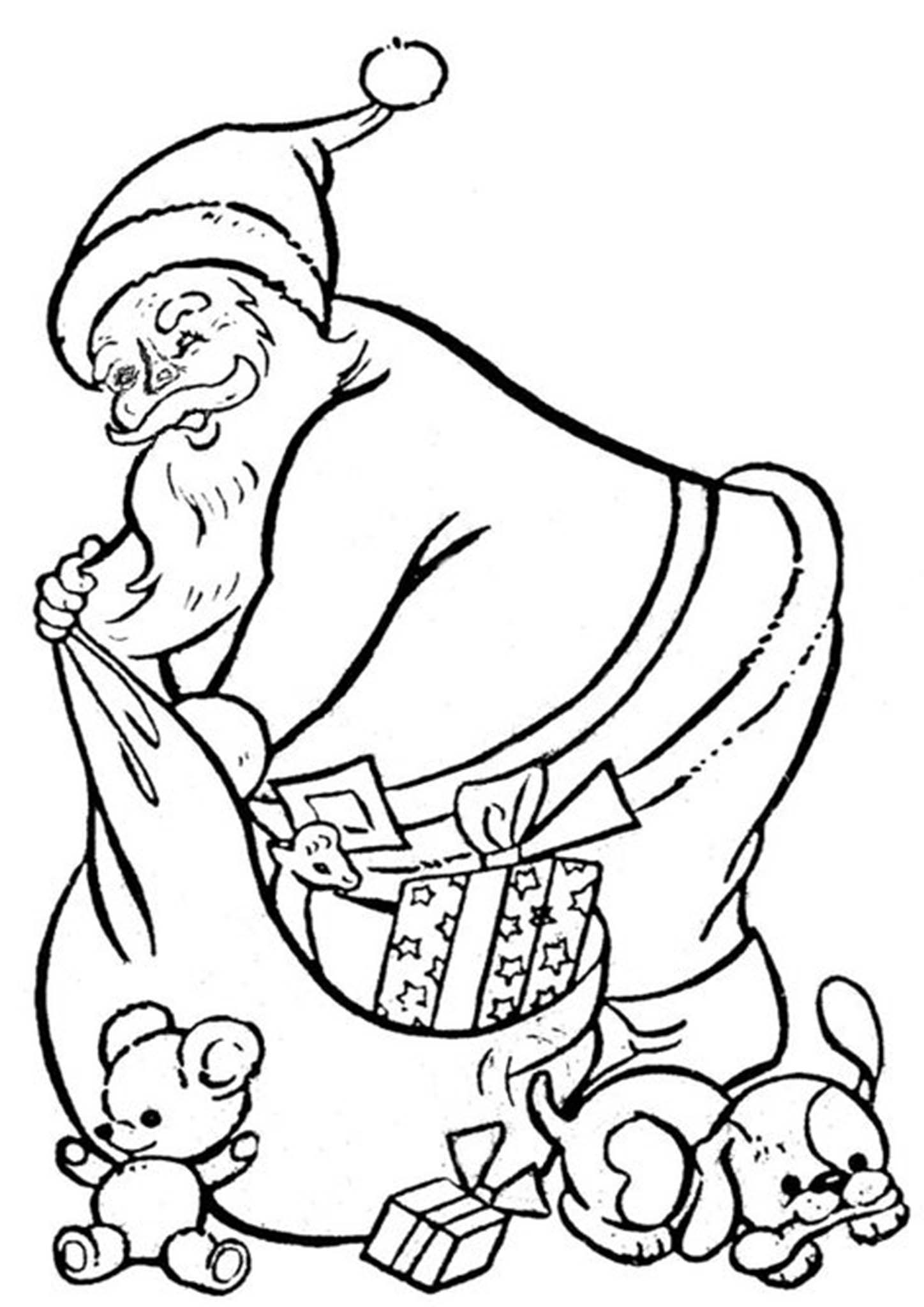 Santa Coloring Pages Free Printable