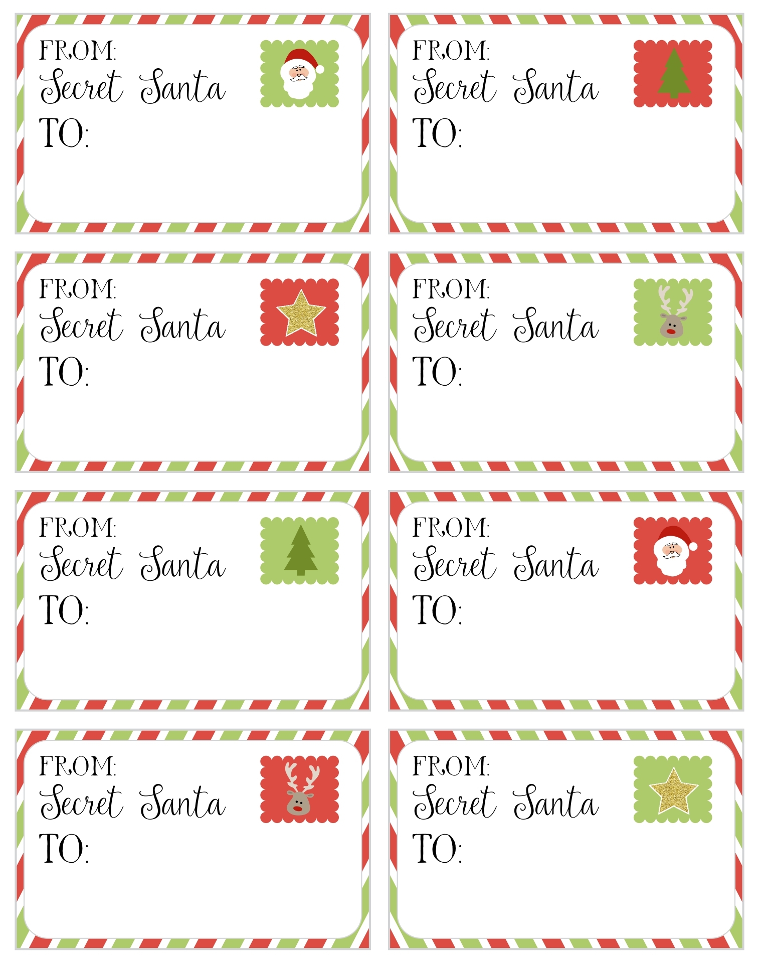 Secret Santa Template Free Printable Printable Templates