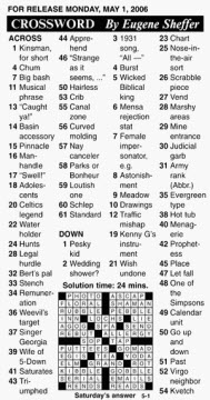 Sheffer Crossword With Cryptoquip King Features Syndicate