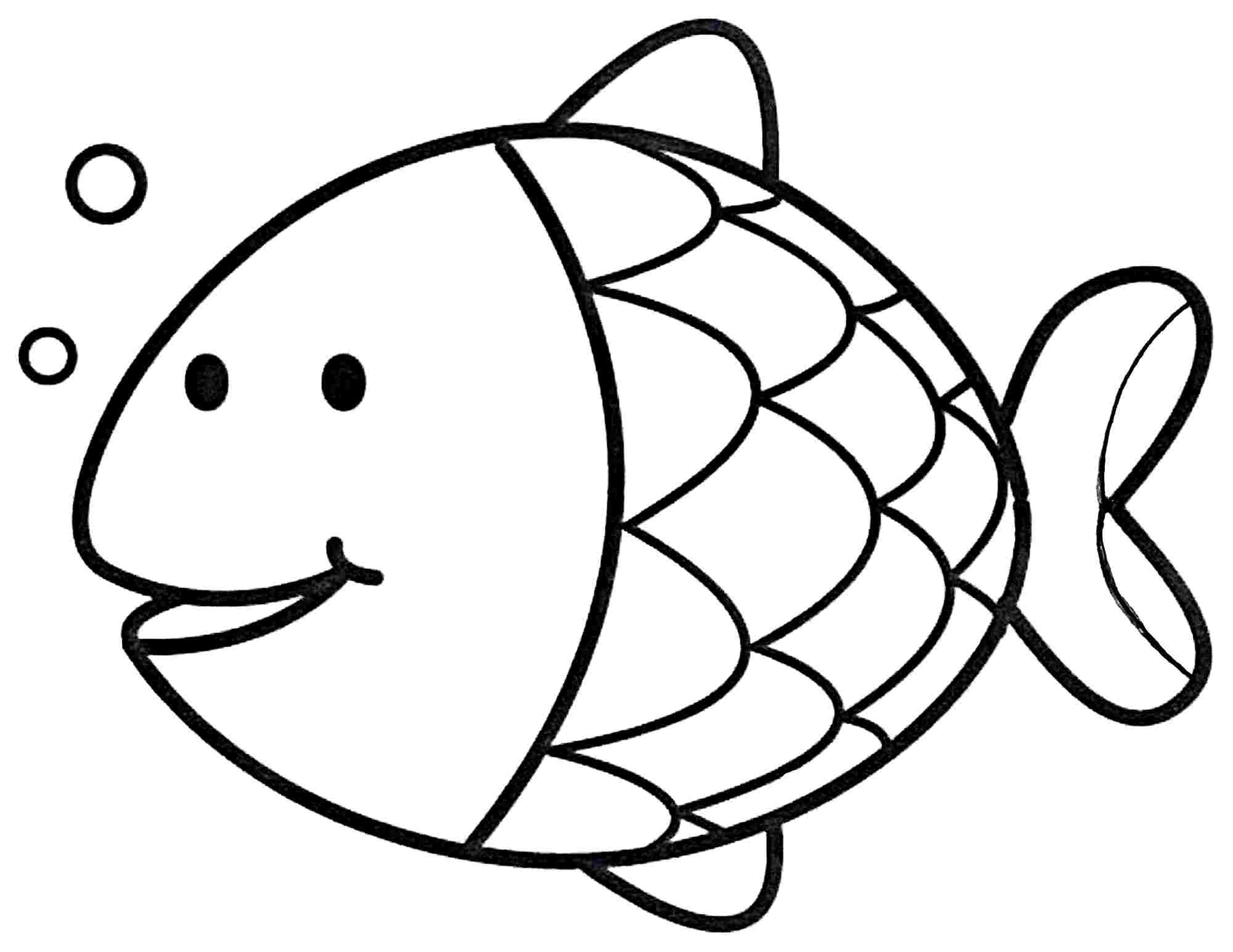 Simple Fish Coloring Pages Coloring Home